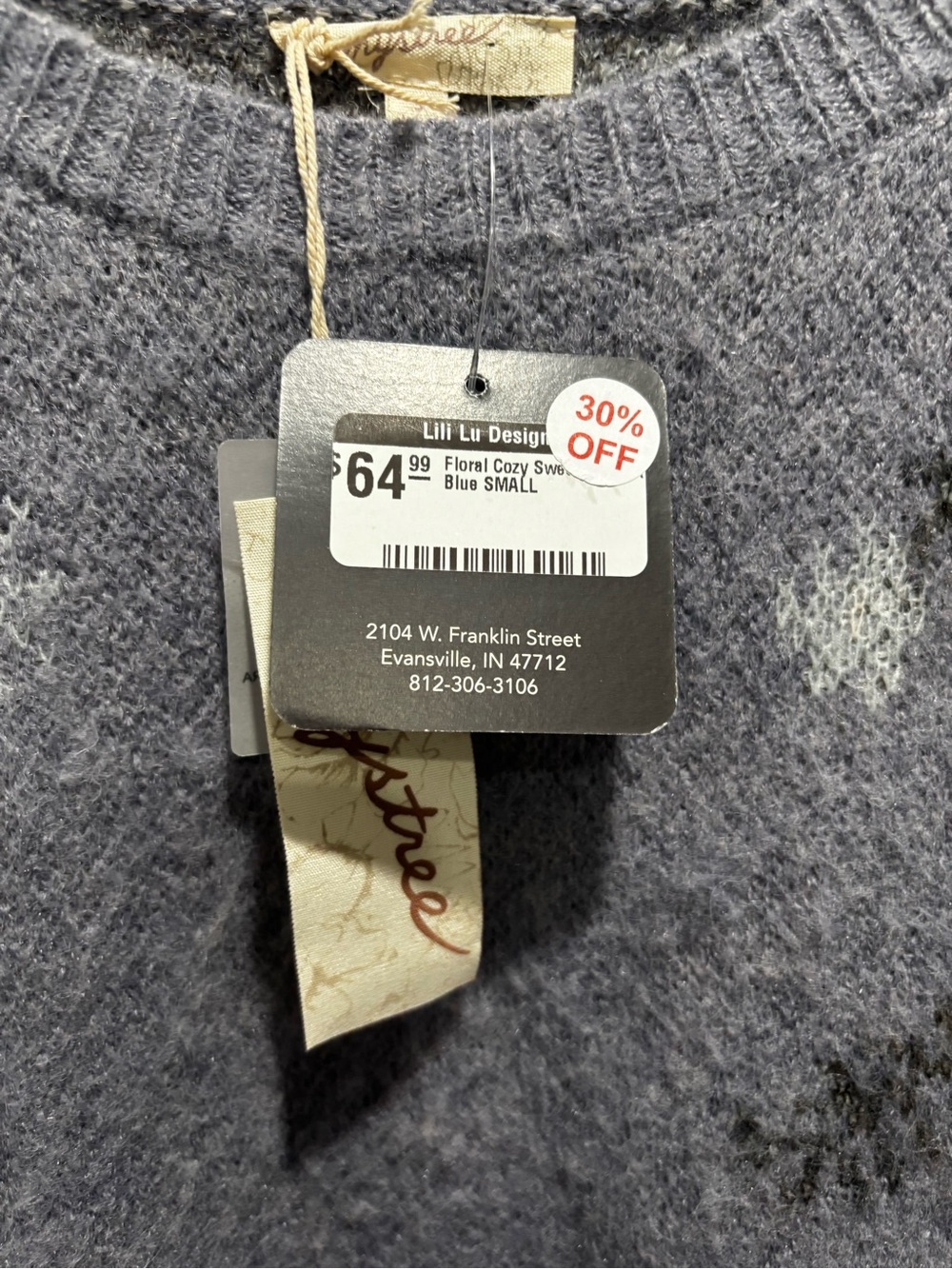 NWT Mystree Lavender Heather Snowflake Crewneck Sweater - Picture 3 of 7